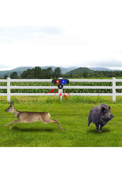 Yaban Domuzlarını Korkutmak ve Gelincikleri Kovmak Için Geliştirilmiş Güneş Enerjili Hayvan Kovucu Alarm Kızılötesi Sensörlü Ses ve Işık Alarmı (Yurt Dışından) fiyatları