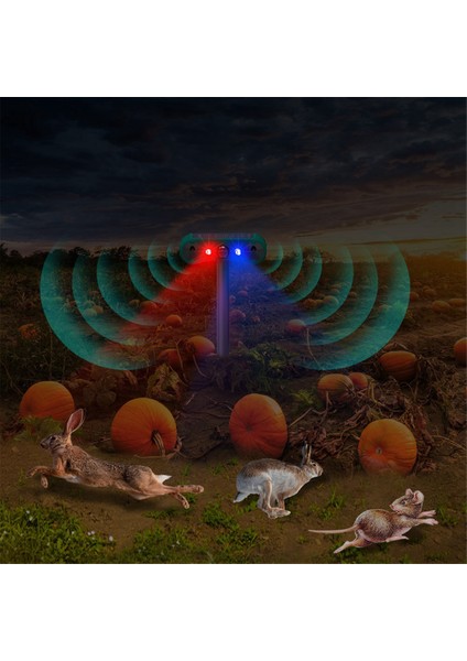 Yaban Domuzlarını Korkutmak ve Gelincikleri Kovmak Için Geliştirilmiş Güneş Enerjili Hayvan Kovucu Alarm Kızılötesi Sensörlü Ses ve Işık Alarmı (Yurt Dışından) fırsatları