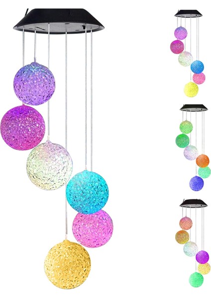 Açık Hava Güneş Enerjili Asılı Rüzgar Çanı, Rüzgar Çanları Benzersiz Açık Hava Bahçe Dekoru Anneler Için En Iyi Hediyeler (Yurt Dışından) modelleri