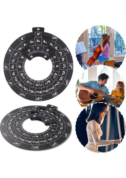 Beşinci Çevre Tekerlek Gitar Akor Tekerleği Ahşap Melodi Aracı Müzikçiler Için Müzikal Akor Tekerleği Gitar Aksesuarları (Yurt Dışından)