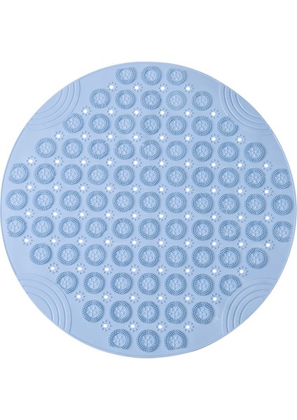 Yuvarlak Kaymaz Duş Matı Güçlü Emişli Banyo Paspasları, Drenaj Delikleri ve Yükseltilmiş Masaj Döngüsü Ile, D (Yurt Dışından)