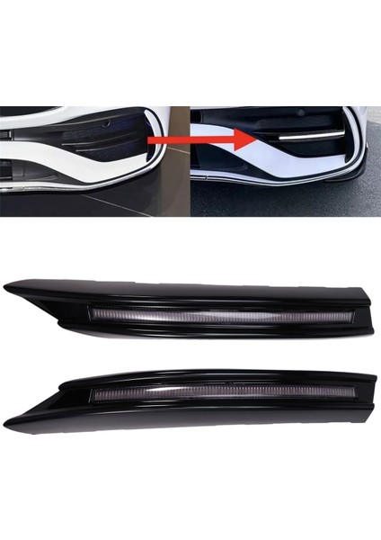 Araba LED Gündüz Çalışma Işığı Mercedes Benz C Sınıfı W206 2021-2023 Drl (Yurt Dışından)