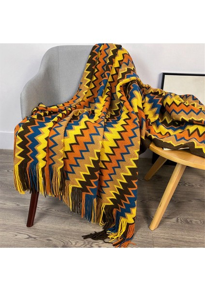 Boho Örgü Battaniyeler, Süper Yumuşak Rahat Kanepe Dekoratif Battaniyeler, Yatak, Kanepe, Dış Mekan Battaniyesi 127X172 cm (Yurt Dışından) fiyatları