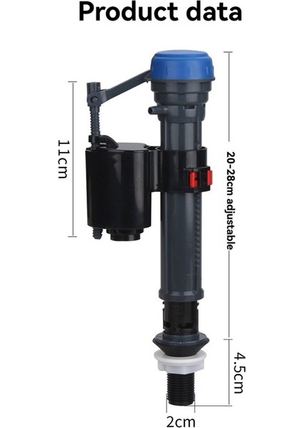 Evrensel Tuvalet Dolum Vanası Yüksek Performanslı Tank ve Klozet Su Kontrolü Ayarlanabilir Yükseklik G1/2 Tuvalet Tankı Aksesuarları (Yurt Dışından) fiyatları