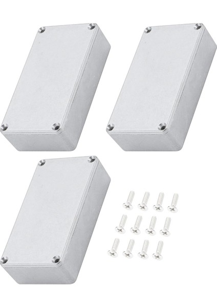 3pcs 125B/1590N1 Alüminyum Gitar Efekt Pedal Muhafazası Metal Stomp Kutusu Muhafazası Bitmemiş 122X66X39.5MM Lastik ile (Yurt Dışından)