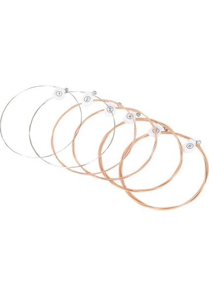 Shuffle 6pcs Folk Gitar Stresi Pas Dirençli Karbon Çelik Kırmızı Bakır Gitar Dizeleri SG12 Ahşap Gitar Dize Seti (Yurt Dışından)