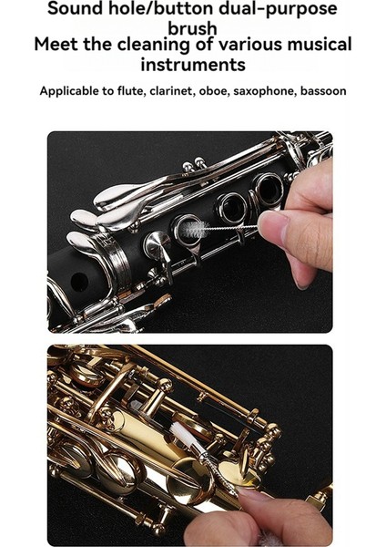 Saksafon Ağızlık Temizleme Fırçası Kiti Obua Toz Kıllar Sakslar Flüt Trompet Klarnet Için Temiz Fırçalar (Yurt Dışından)