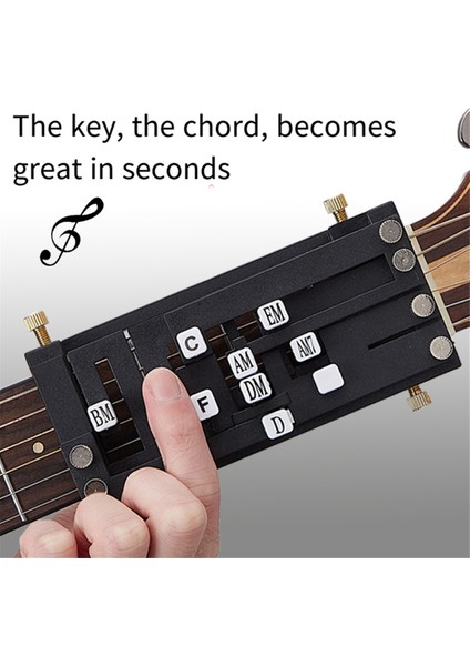 Gitar Folk Klasik Akor Yardım Tek Kezli Akor Cihaz Düğmesi Anahtar Basılı Çocuklar Için Otomatik Yardım Yeni Başlayanlar Siyah (Yurt Dışından) fiyatları