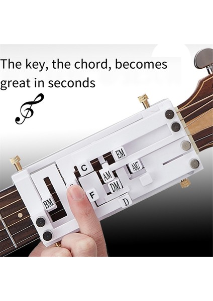Gitar Folk Klasik Akor Yardım Tek Kezli Akor Cihaz Düğmesi Anahtar Basılı Çocuklar Için Otomatik Yardım Yeni Başlayanlar Siyah (Yurt Dışından) fırsatları