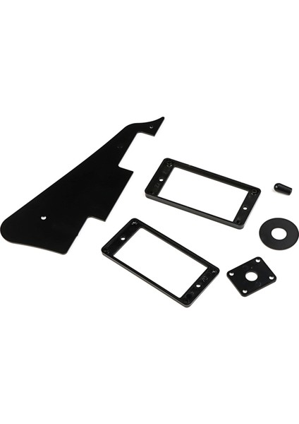 1ply Siyah Pickguard Arka Plaka Vidaları Set ve Humbucker Pikap Halkası ve Anahtar Halkası Fit Les Paul Pickguard Yedek (Yurt Dışından)