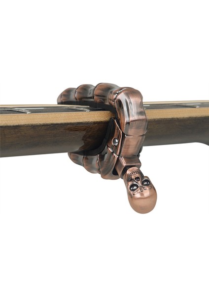 Yüksek Dereceli Kafatası Çinko Alaşımlı Capo Folk Bakalit Klasik Gitar Tuner Ukulele Capo (Yurt Dışından) indirimleri