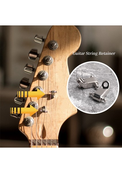 Bir Set 2 Adet Elektro Gitar Silindir String Tree String Tutucu - Gümüş (Yurt Dışından) fırsatları