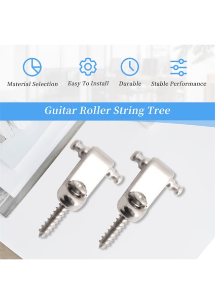 Bir Set 2 Adet Elektro Gitar Silindir String Tree String Tutucu - Gümüş (Yurt Dışından) indirimleri