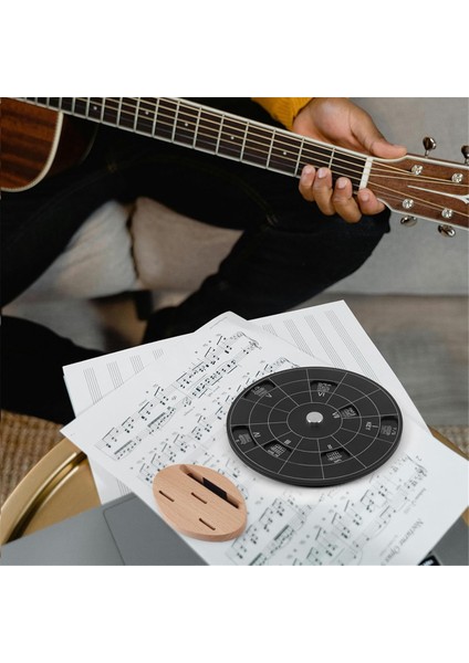 Beşinci Çember Tekerlek Melodi Aracı Stand Tutucu Depolama Çantası Akor Tekerlek Alaşım Teorileri Gitar Akor Tekerlekleri, (Yurt Dışından) modelleri