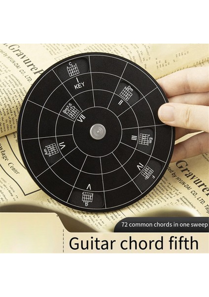 Beşinci Çember Tekerlek Melodi Aracı Stand Tutucu Depolama Çantası Akor Tekerlek Alaşım Teorileri Gitar Akor Tekerlekleri, (Yurt Dışından) fırsatları