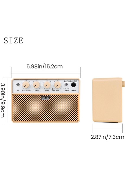 Irin Taşınabilir Gitar Amplifikatörü 10W Gitar Amplifikatör Hoparlör Taşınabilir Mini Bas Bluetooth Enstrüman Ses Kutusu (Yurt Dışından) fiyatları