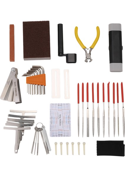 45PCS Gitar Onarma Bakım Aracı Kiti Torbalı Torba Akustik Gitar Için Büyük Bakım Seti Elektro Gitar (Yurt Dışından) fiyatları