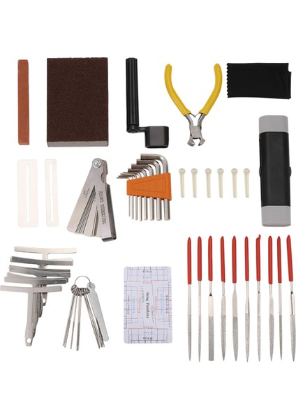 45PCS Gitar Onarma Bakım Aracı Kiti Torbalı Torba Akustik Gitar Için Büyük Bakım Seti Elektro Gitar (Yurt Dışından) modelleri
