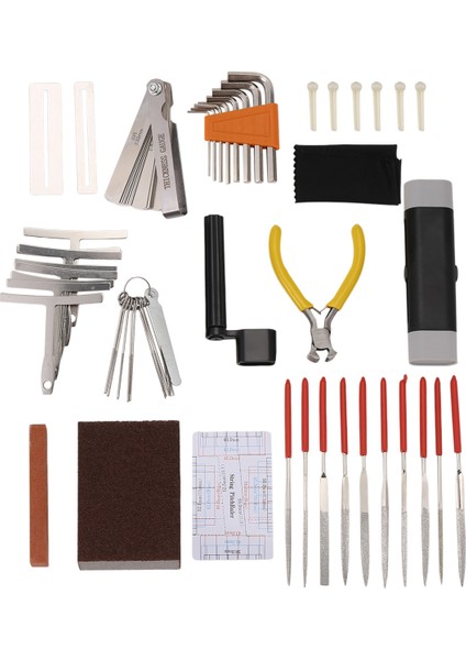 45PCS Gitar Onarma Bakım Aracı Kiti Torbalı Torba Akustik Gitar Için Büyük Bakım Seti Elektro Gitar (Yurt Dışından) fırsatları