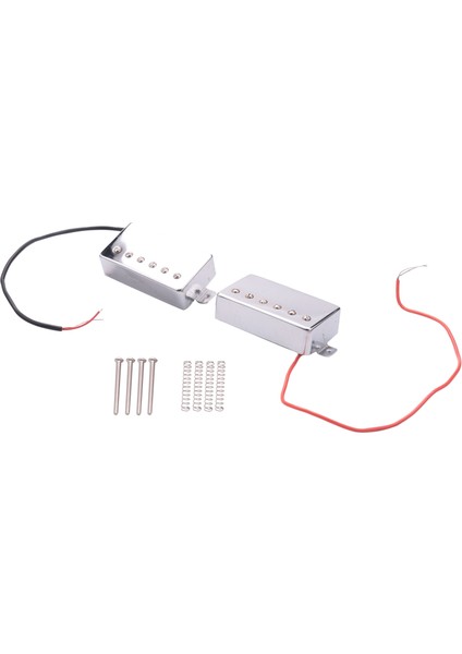Lp Gitar Aksesuarları Için 2 Elektro Guitar Humbucker Pikap Boyun Köprüsü Pikap Seti Chrome (Yurt Dışından)