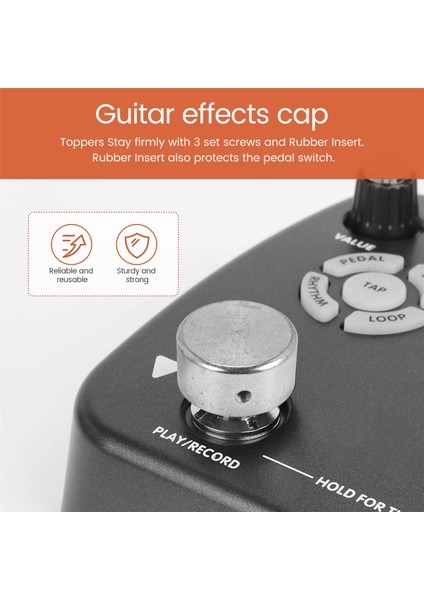 Efektler Pedal Ayak Switch Topper, Yalınayak Pedal Düğmeleri, Gitar Efekti Ayak Tırnak Kapağı Artış Doğruluğu ve Konfor (Yurt Dışından) fırsatları