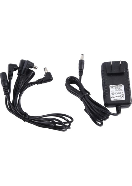 Gitar Etkisi Pedal Güç Kaynağı Adaptörü 9V Uç Negatif 5 Yolcu Gitar Etkisi Pedalı Için Daisy Zincir Kablolar, Abd Fişi (Yurt Dışından)