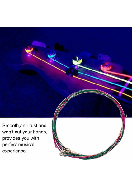 6pcs/set Akustik Gitar Stresi Yedek Çelik Dize Müzikal Aletler Için Elektrik Bas Gitar Aksesuar (Yurt Dışından) modelleri