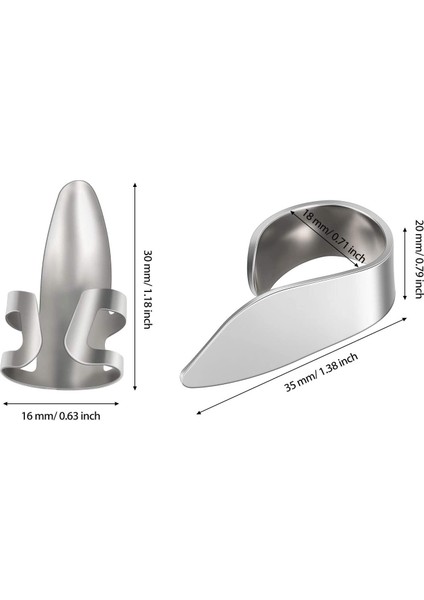 8pcs Gitar Başparmak Parmak Paslanmaz Çelik Gitar Seçimleri Elektro Gitar Bas Ukulele (Gümüş) Için Plastik Kılıf (Yurt Dışından) fiyatları