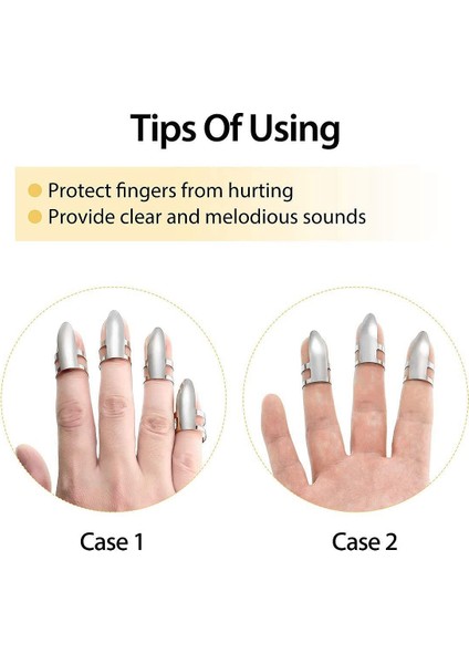 8pcs Gitar Başparmak Parmak Paslanmaz Çelik Gitar Seçimleri Elektro Gitar Bas Ukulele (Gümüş) Için Plastik Kılıf (Yurt Dışından) modelleri
