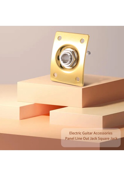 Kare Stil Jak Plakası Gitar Bas Jack 1/4 Çıkış Giriş Jak Soketi Elektro Gitar Parçaları ve Aksesuarları Altın (Yurt Dışından) fiyatları
