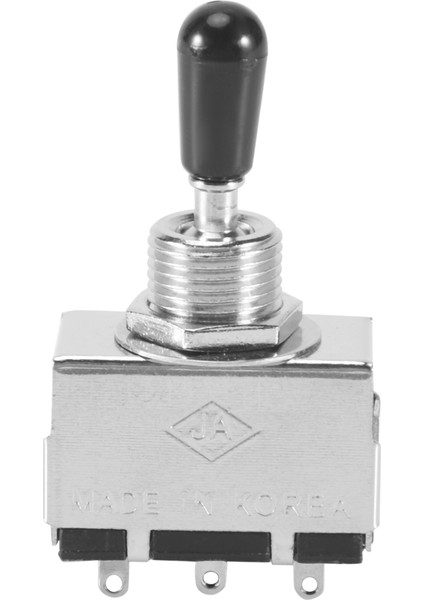 1pc Gitar 3 Yollu Geçiş Anahtarı, Metal Kapalı 3 Yollu Seçici Anahtar, Siyah Uç Düğmesi ile Lp Tarzı Elektro Gitar Için (Yurt Dışından)