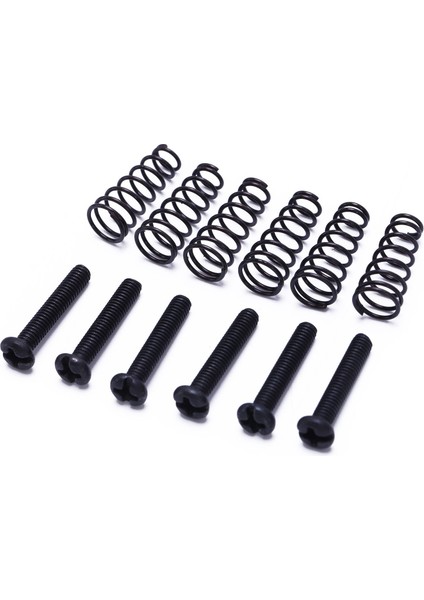 6 Adet Elektro Gitar Tremolo Köprü Ipi Saddles Montajı Ayar Konik Yay ve Vidaları Siyah (Yurt Dışından) fiyatları