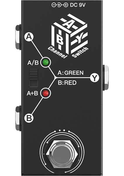 Kanal Elektro Gitar Pedal Enstrümanı Evrensel Aby Hat Seçici Gitar Efektörü Aby Çift Kanal Hat Seçimi (Yurt Dışından)