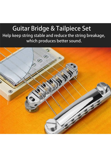 1 Set 6 Dizeler Gitar Tune-O-Matic Köprüsü ve Kuyruk Yayını Les Paul Sg Lp Lp Elect Gitar, Gold Için Yazarlı (Yurt Dışından) fiyatları