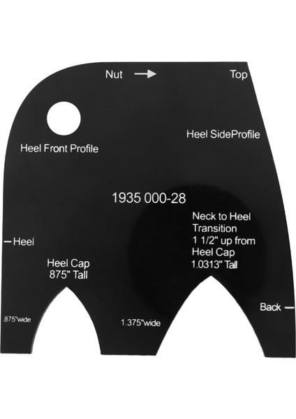 2pcs Gitar Yapımı Şablonu Akrilik Boyun Şekillendirme Şablonları Martin Gitar 1935 000-28 Için Onarım Referans Aracı Ayarlayın (Yurt Dışından) fiyatları