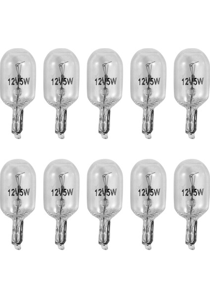 Araba T10 12V 5W 168 194 W5W Halojen Ampul Gösterim Kümesi Gösterge Gösterge Lambası Okuma Işıkları, 10 Paket Sıcak Beyaz (Yurt Dışından)