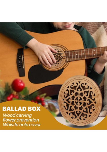 Gitar Ahşap Ses Deliği Ses Deliği Kapağı Blok Geri Besleme Tamponu Eq Akustik Halk Gitarları Için Odun, Stil 1 (Yurt Dışından) indirimleri