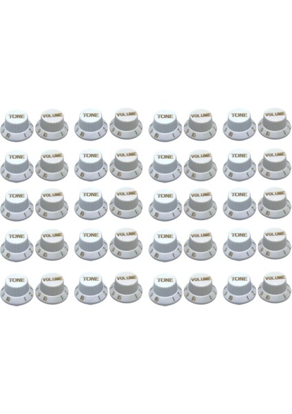 Beyaz Hız Kontrol Knob 2T1V Gitar Düğmesi Seti Elektro Gitar Parçaları (Yurt Dışından)