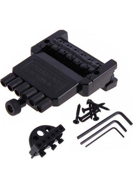 1 Set 6 Dize Eyer Başsız Gitar Köprü Kuyruk Parçası Elektro Gitar Parçaları Için Siyah (Yurt Dışından)