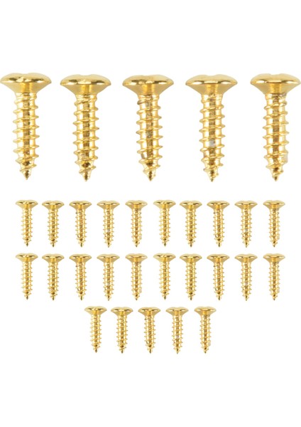 Çamurluk Strat/tele Elektro Gitar Bas Için 30 Adet Yeni Altın Pickguard Vidaları (Yurt Dışından)