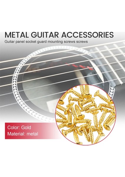 Çamurluk Strat/tele Elektro Gitar Bas Için 30 Adet Yeni Altın Pickguard Vidaları (Yurt Dışından) fırsatları