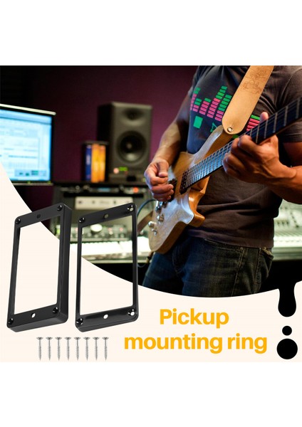 2pcs Siyah Kavisli Humbucker Pikaplar Elektro Gitar Için Çerçeve Montaj Halkaları (Yurt Dışından) indirimleri