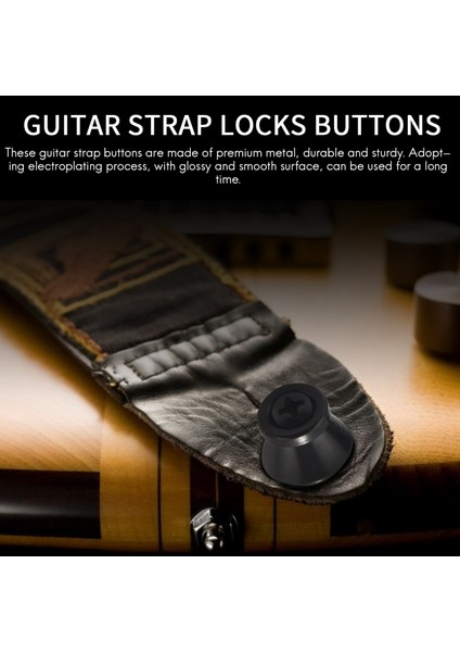12PCS Gitar Kayış Düğmeleri Kilit Pimleri Akustik Gitar, Elektro Gitar, Bas, Ukulele Için Gitar Metal Kayış Düğmeleri (Yurt Dışından) indirimleri