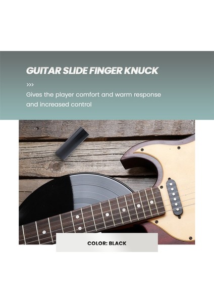 1 Adet Gitar Slayt Siyah Paslanmaz Çelik Parmak Kalıp (Yurt Dışından) fırsatları