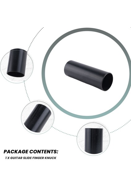 1 Adet Gitar Slayt Siyah Paslanmaz Çelik Parmak Kalıp (Yurt Dışından) indirimleri