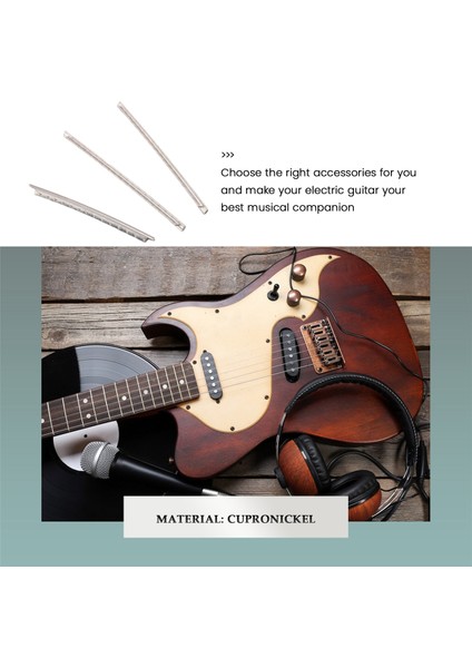 2.2mm Akustik Elektro Gitar 24 Frets Fret Tel Fret Tel Seti, Gümüş (Yurt Dışından) indirimleri