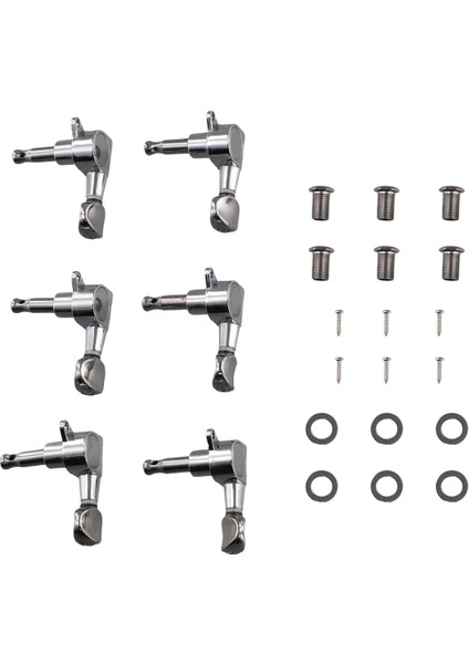 6pcs 6r Gitar Ayarlanması Pegs Tuner Makine Başlıkları Çamurluk Değiştirme Için (Yurt Dışından)