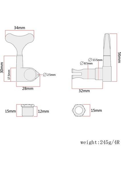 4r Elektrik Bas Gitar Tuner Makine Başlıkları Bas Gitar Ayarlanma Talavları Talk Tuşları Krom Gitar Parçaları (Yurt Dışından) fiyatları