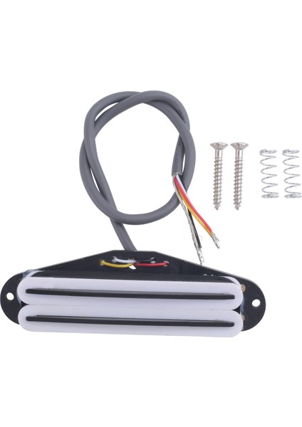 Stratocaster St Tele Strat Squier Elektro Gitar Için Çift Sıcak Ray Blaster Humbucker Pikaplar, Siyah Raylı Gümüş Vücut (Yurt Dışından)