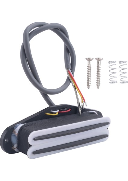 Stratocaster St Tele Strat Squier Elektro Gitar Için Çift Sıcak Ray Blaster Humbucker Pikaplar, Siyah Raylı Gümüş Vücut (Yurt Dışından) fiyatları